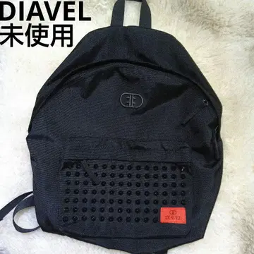 미사용 DIAVEL 스터드 장식 블랙 백팩