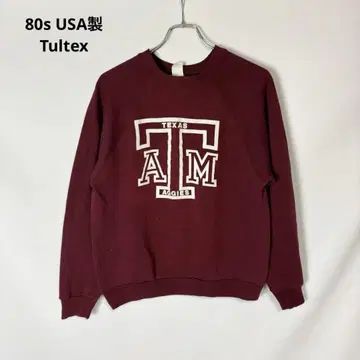 80s USA제 Tultex TEXAS A&M 래글런 맨투맨 M