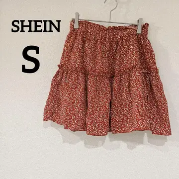새상품급 SHEIN [ S ] 플라워 프린트 플레어 스커트 미니 스커트