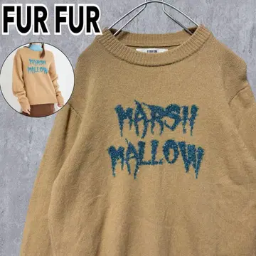 [인기] FURFUR 마쉬멜로우 로고 스웨터 니트 긴팔 라메 울 혼방