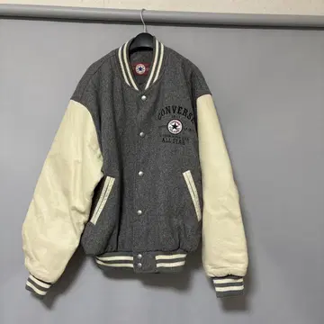 CONVERSE 바시티 자켓 그레이/아이보리