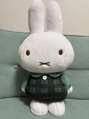 미피 봉제 인형 체크 무늬 약 47cm