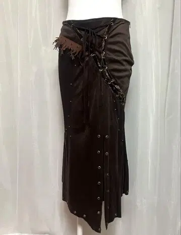 Ozzon 스커트 브라운 보보