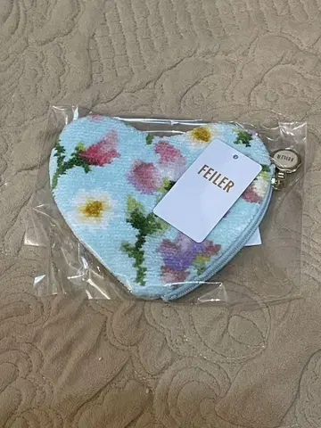 FEILER 하트형 파우치 스카이블루 스위트피