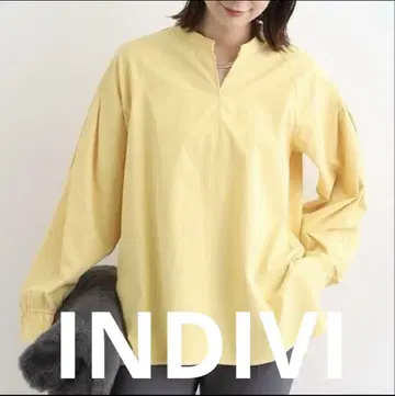 [세탁 가능/2WAY] 볼륨 슬리브 보타이 블라우스 INDIVI