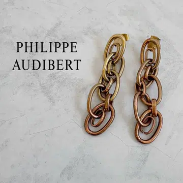 필립 오디베르 모티브 귀걸이 체인 골드 금