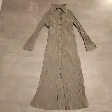 ZARA 올리브 그린 롱 셔츠 원피스 XS