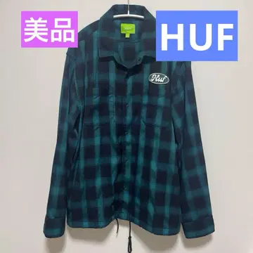 새상품급 HUF 하프 체크 플란넬 셔츠 자켓 M