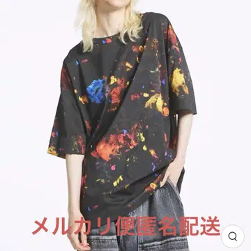 MAISONSPECIAL 플라워 프린트 프라임 오버 크루넥 T셔츠