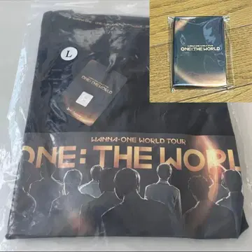 WannaOne 라이브 티셔츠 L 사이즈 폴라로이드 2개 세트
