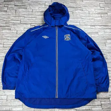 UMBRO 나일론 자켓 팀 로고 자수 축구 블루 레어
