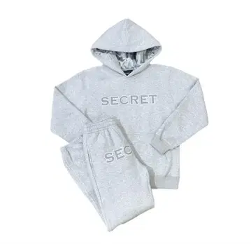 그레이 SECRET 후드티와 팬츠 세트