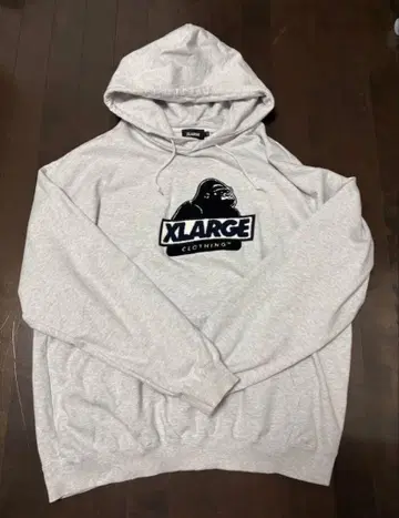 XLARGE 그레이 후드티 로고