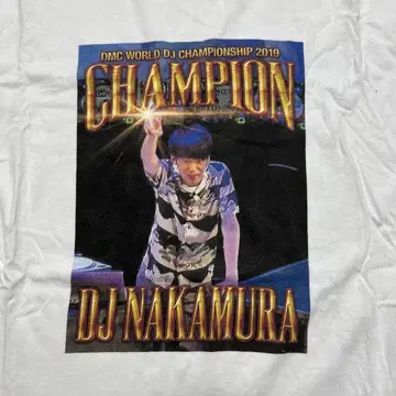 DJ 마츠나가 DJ NAKAMURA 티셔츠 L 사이즈 화이트