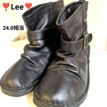 lee 블랙 가죽 부티 버클 포함 24.0 상당