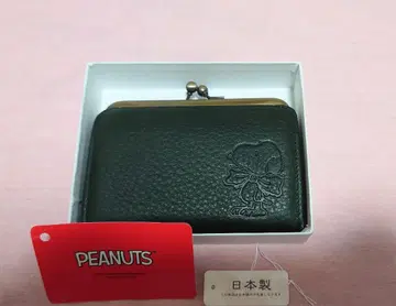 스누피 SNOOPY PEANUTS 가마구치 지갑 그린 일본제 박스 있음