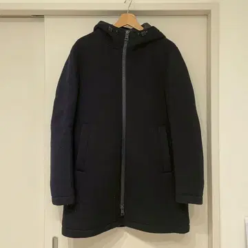 HERNO 울 충전솜 후드 부착 코트 아우터 다운