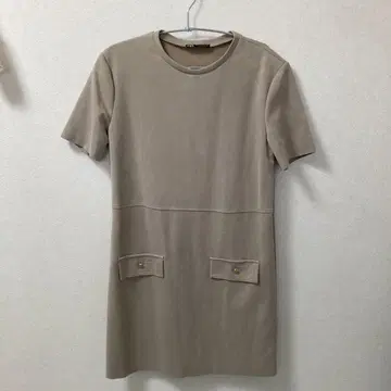 ZARA 베이지 미니 원피스 반팔