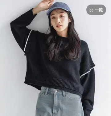 LOWRYSFARM 2WAY 스티치 풀오버 LS 숏 기장