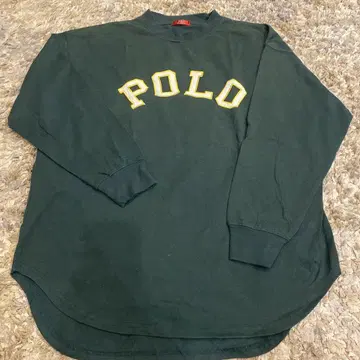 귀여운 Polo 다크 그린 긴팔 T셔츠