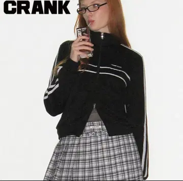 crank 크랭크 트랙 자켓 블랙