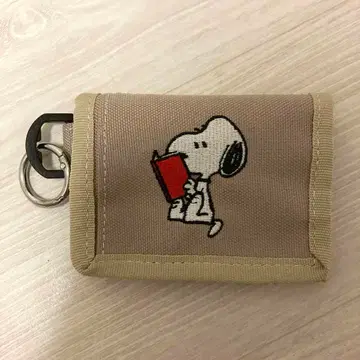 스누피 지갑 코인 케이스 카드 케이스 동전 지갑 미니 지갑 베이지