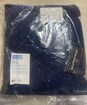 SEVENTEEN INCOMPLETE HOODIE 네이비 L 사이즈