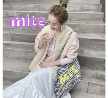 mite 새상품급 오리건 상의 핑크 로고