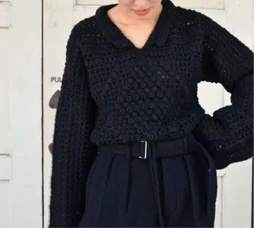 SEEALL 크로셰 니트 풀오버