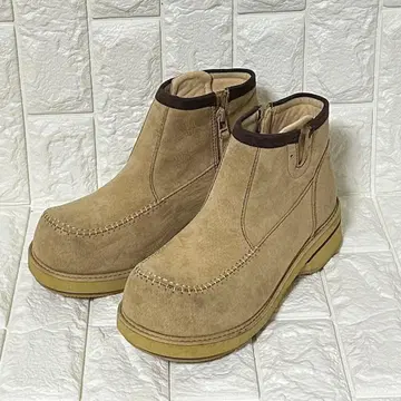 24.5cm 여성용 베이지 스웨이드 숏부츠