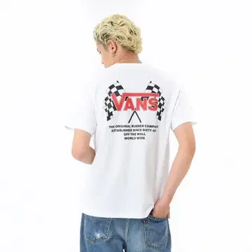 VANS T셔츠 화이트T L사이즈