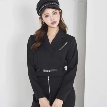 darich 허리 벨트 숏 자켓 BLK