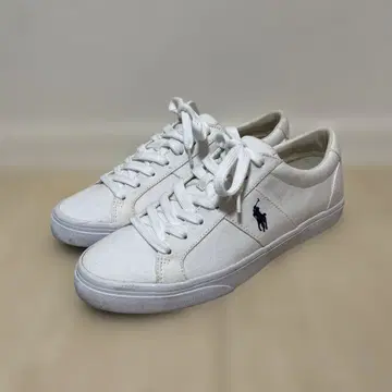27.0cm 폴로 랄프로렌 스니커즈 캔버스 화이트
