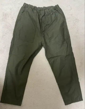 GING HOO 카고 팬츠 올리브 그린