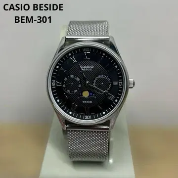CASIO BESIDE BEM-301 카시오 블랙 다이얼 문페이즈