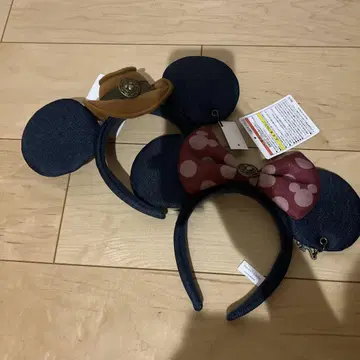 디즈니 웨스턴랜드 머리띠 데님 미키 미니