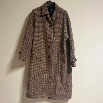 HARE 스텐카라 코트 브라운 체크 S 사이즈