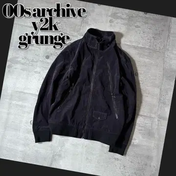 2000's velours shadow check blouson y2k
