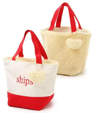 SHIPS 내 보아 자수 로고 bag Lsize