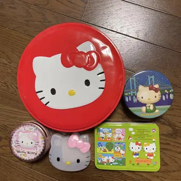 헬로키티 보관 케이스 캔 5개 세트