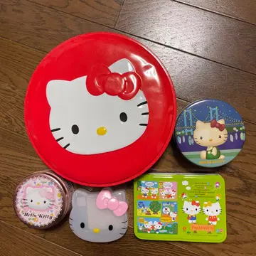 헬로키티 보관 케이스 캔 5개 세트