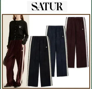 SATUR Lawton 벨로 트랙 팬츠 네이비