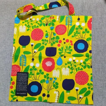 새상품급 [ marimekko 마리메꼬 ] 실버 메달 토트백