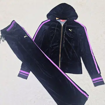 [레어] PUMA 푸마 벨로아 저지 셋업 블랙 x 퍼플