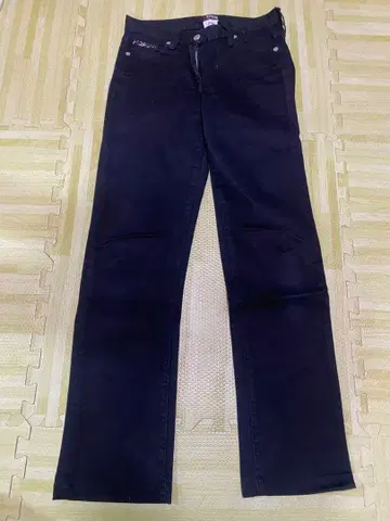 여성용 MORGAN 블랙 큐빅 팬츠