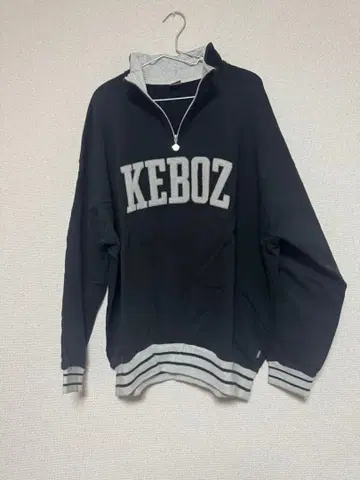 KEBOZ 하프 지퍼 트레이닝복 XLARGE 블랙