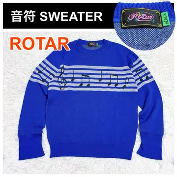 명작 레어 00s ROTAR 로터 음표 니트/스웨터 M 사이즈 파랑