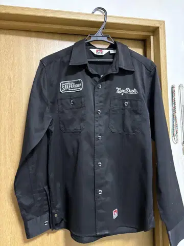 BEN DAVIS 블랙 긴팔 셔츠