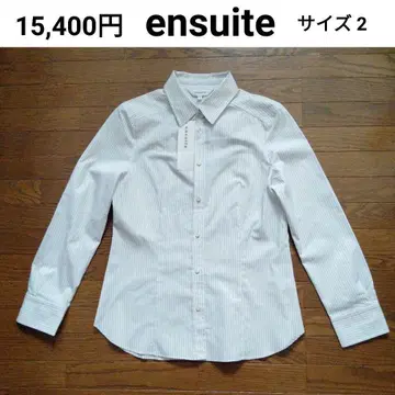 택 포함 새상품 ensuite 에스위트 커터 셔츠 블라우스 긴팔 M