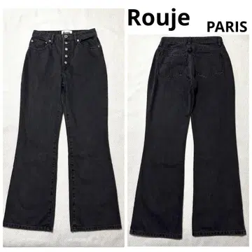 컨디션 최상 Rouje paris 블랙 플레어 데님 베이 루즈 이에나